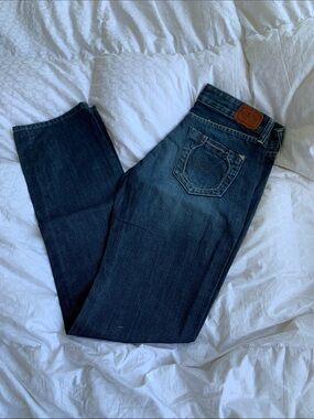 Replay Womens Dark Indigo Straight Jeans